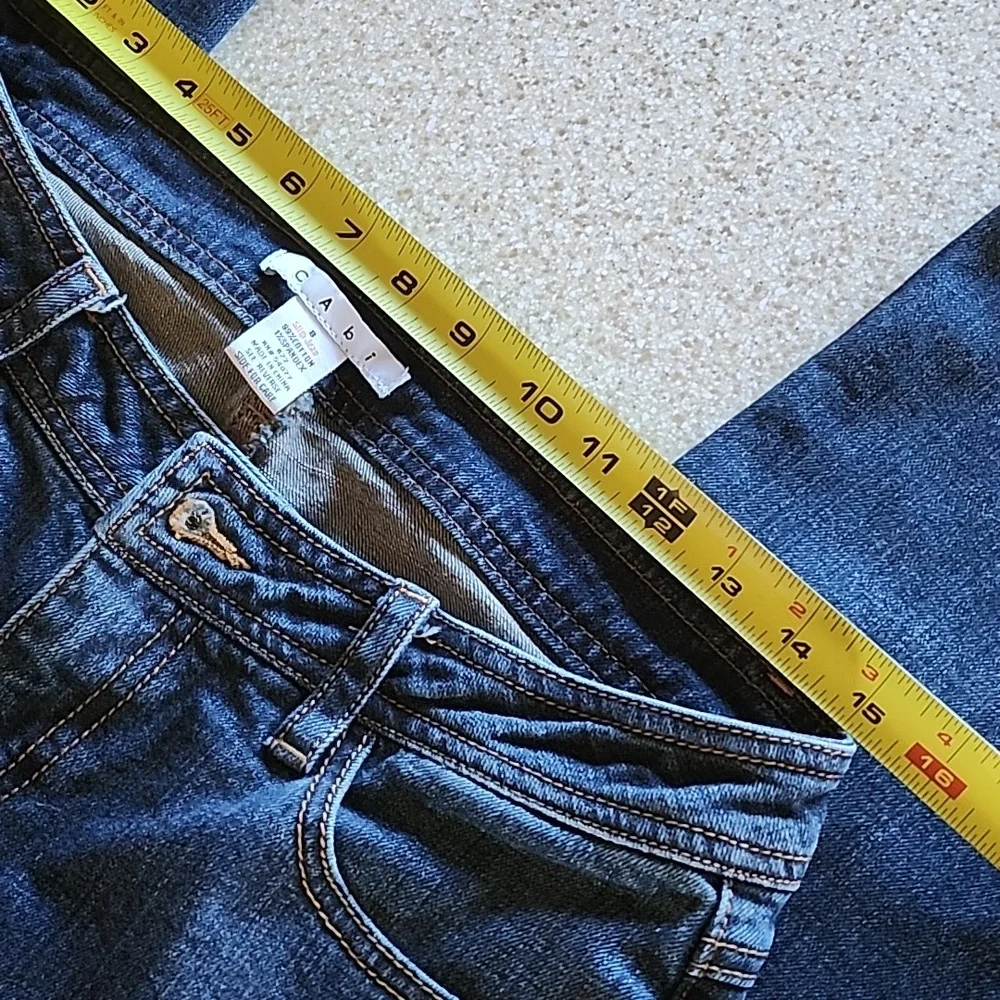 CAbi Slim Straight Leg Jean Size 8, Like New - Picture 5 of 10